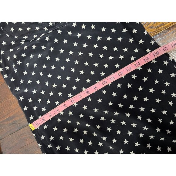 J. Crew Collection Star Print Dress Black Silk - Picture 7 of 15